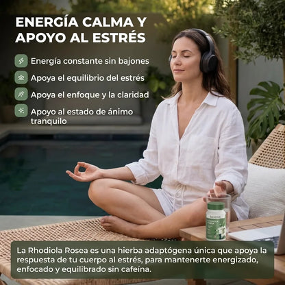 Rhodiola Rosea Salvora - Energía calma y apoyo al estrés