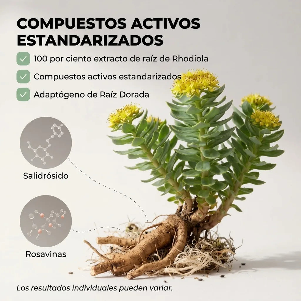 Compuestos activos estandarizados de Rhodiola Rosea